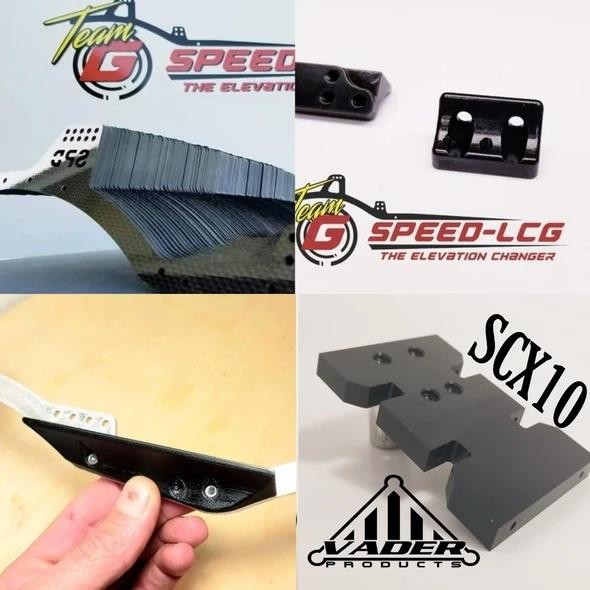 GSPEED Chassis TGH-V3 Carbon Fiber package deal for Element or custom portal axle build TJ RC
