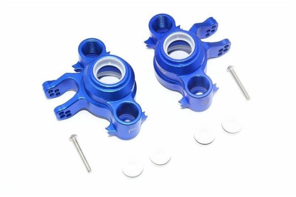 GPM GPMER2021B ALUMINUM FRONT/REAR KNUCKLE ARMS -8PC SET blue GPM TRX 1/10 E-REVO