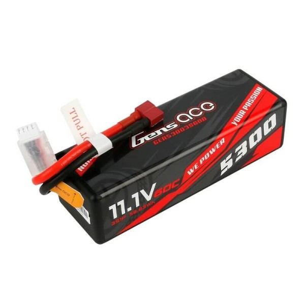 Gens ace 5300mAh 11.1V 60C 3S1P HardCase 15# Car Lipo Battery mit T-plug