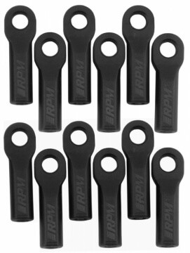 RPM Long Rod Ends for most Traxxas 1/10 Scale Vehicles - schwarz 12 Stück