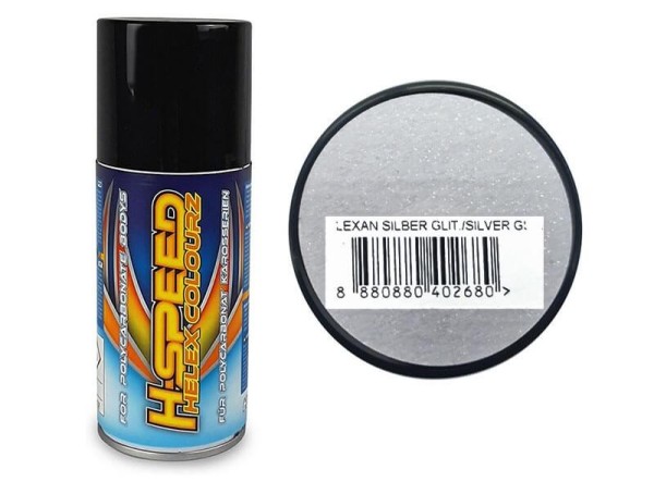 H-SPEED Lexan Spray silber glitzernd / silver glitter 150ml