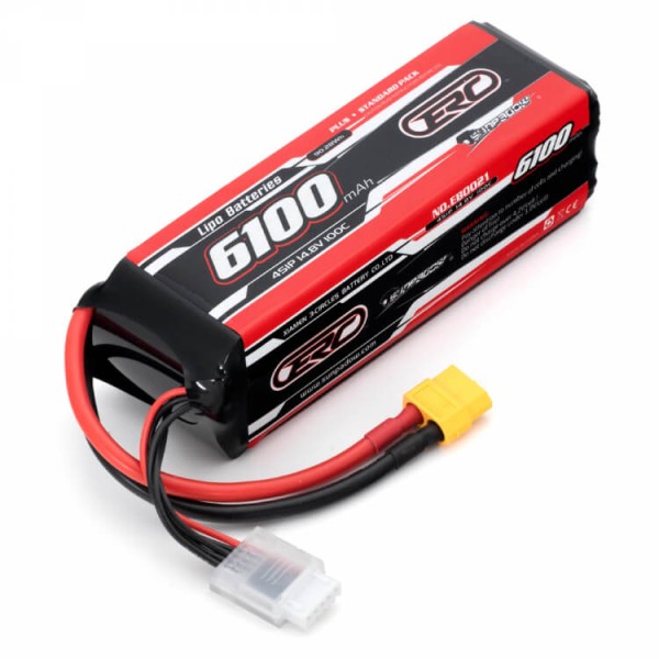 SUNPADOW SW256420 ERC Plus 6100mAh-14.8V-4S1P-100C LiPo Battery XT60