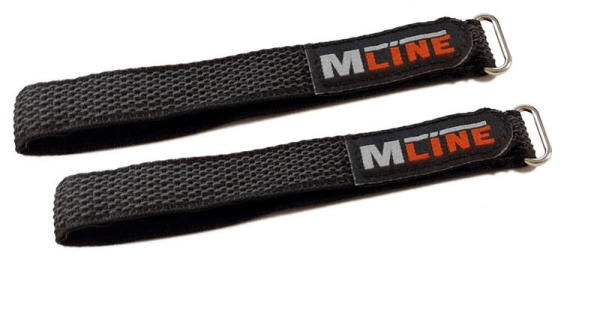 MLine Battery-Strap/Klettverschluss stabile Ausführung mit Gummierung und Metallring 2x26cm