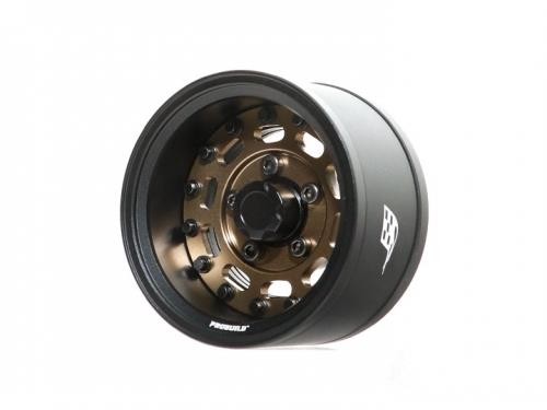 Boom Racing ProBuild™ 1.55" MAG10 Adjustable Offset Aluminum Beadlock Wheels (2) Matte Black/Bronze