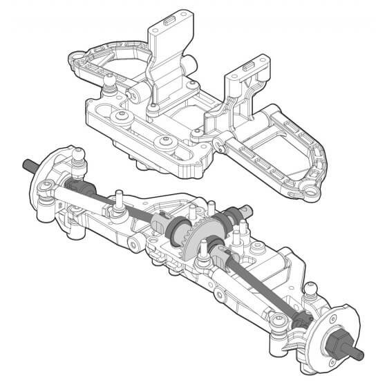 Element RC AE42340 IFS2, Independent Front Suspension Conversion Kit