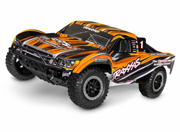 Traxxas TRX58234-8-ORNG Slash orange 1/10 2WD Short-Course RTR Brushed Akku und 4Ampere USB-C-Lader