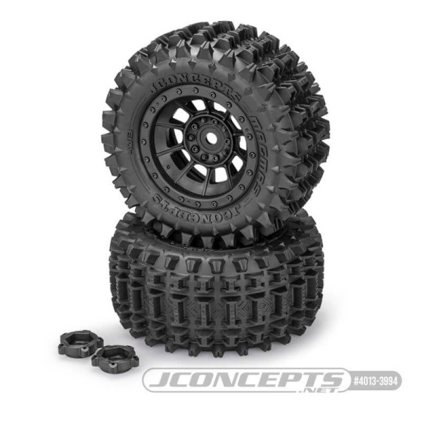 JConcepts Magmas Reifen medium auf Felgen schwarz 17+24mm (2) JConcepts TRX X-Maxx, XRT, Arrma Krato