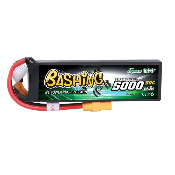 GENS ACE 3S 11.1V 5000mAh 50C XT90 Bashing Lipo