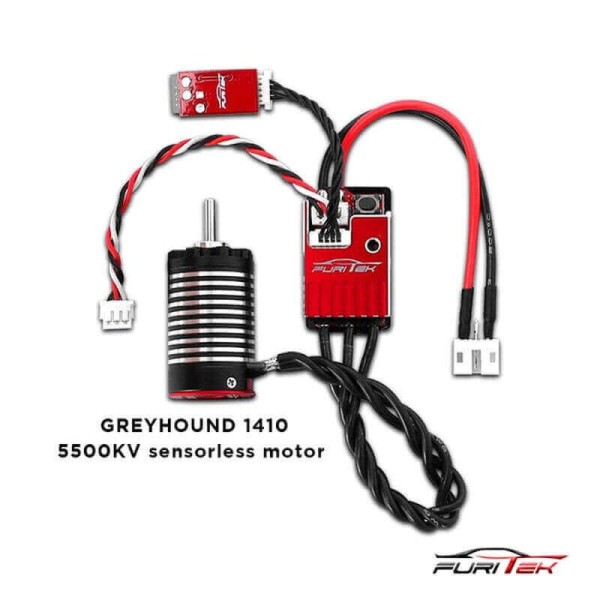 Furitek Odyssey Power System V2 mit Alugehäuse rot für Mini-Z