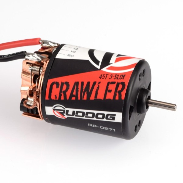 RUDDOG Crawler 45T 3-Slot Brushed Motor 9800 RPM/7,4V