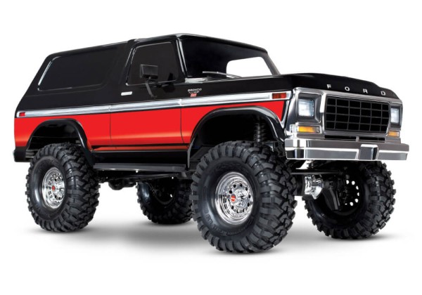 Traxxas TRX82246-4-RED TRX-4 79 Ford Bronco schwarz/rot 1/10 Crawler RTR Brushed Clipless