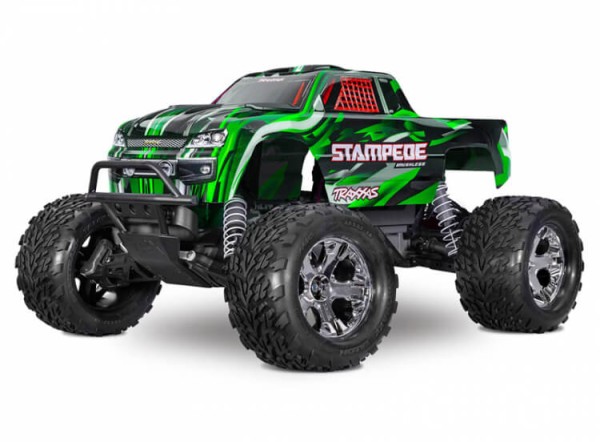 Traxxas TRX36354-4-GRN Stampede 1/10 2WD Monster-Truck grün RTR BL-2S Brushless