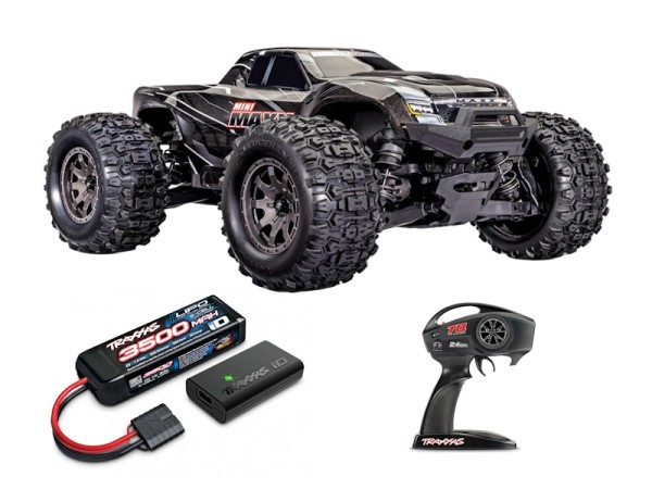 Traxxas TRX107154-1-BLK MINI MAXX 4WD BL-2s Monster Truck RTR mit Akku + Lader