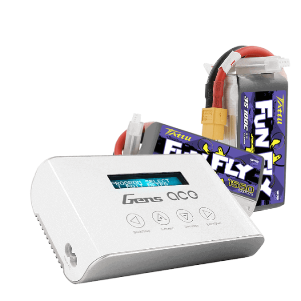 Tattu Funfly 1550mAh 3S1P (2pcs) + Imars III Smart Balance RC Battery Charger Bundle