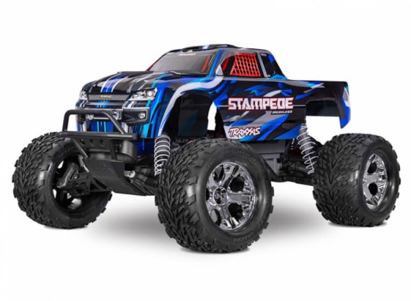 Traxxas TRX36354-4-BLUE Stampede 1/10 2WD Monster-Truck blau RTR BL-2S Brushless