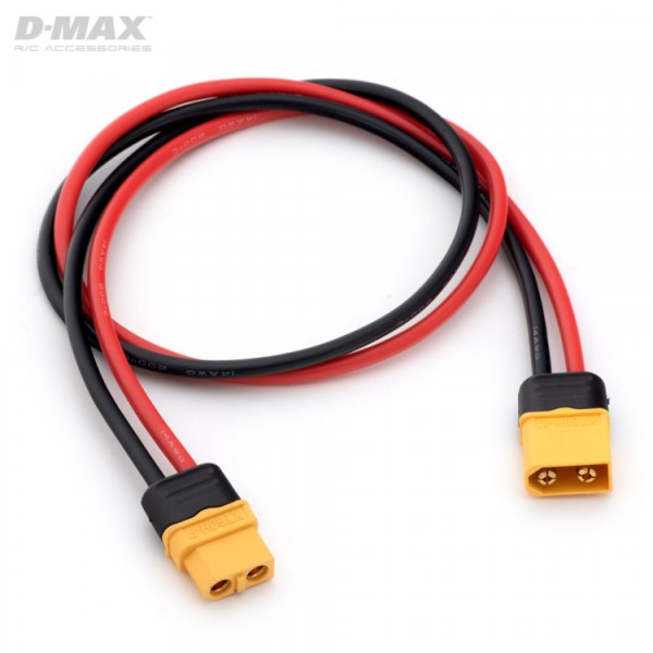 D-MAX Ladekabel XT60 Stecker/Buchse 500mm 14AWG