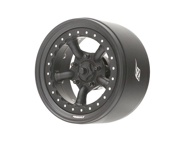 Boom Racing ProBuild™ 1.9" Spectre Adjustable Offset Aluminum Beadlock Wheels (2) Matte Black/Matte