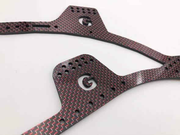 GSPEED Chassis TGH-V3 Carbon Fiber Red (rails only)