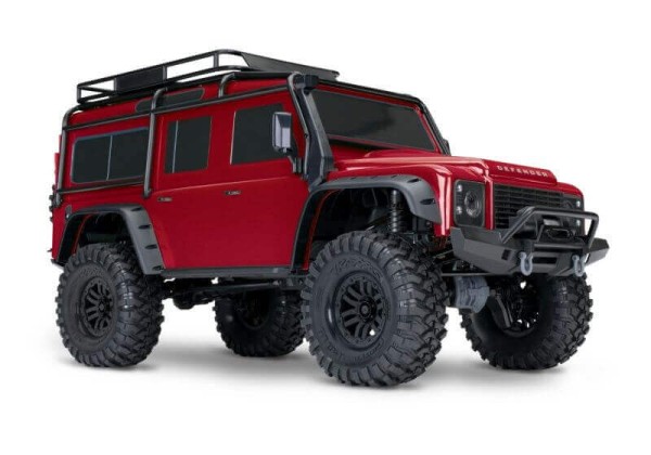 Traxxas TRX82256-4-RED TRX-4 LR Defender rot 1/10 Crawler RTR Brushed Clipless