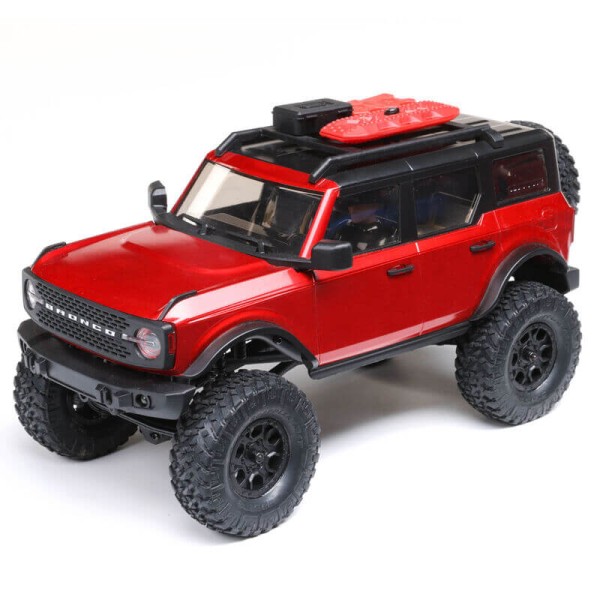 Axial AXI00006T1 SCX24 2021 Ford Bronco 4WD Truck Brushed RTR, Red