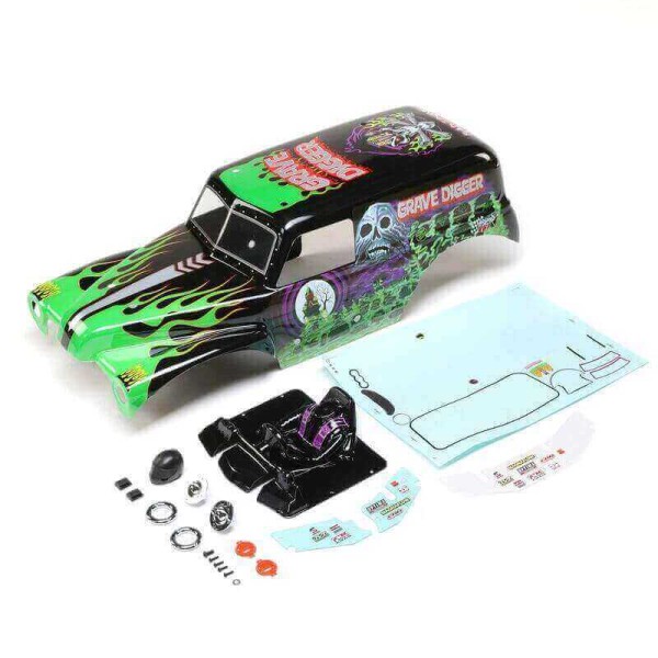 LOSI LOS240013 Body Set, Painted, Grave Digger: LMT