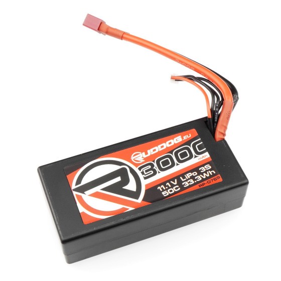 RUDDOG 3000mAh 50C 11.1V LiPo Short Stick Pack Battery mit T-Plug