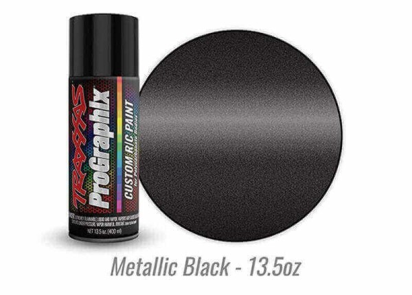 TRAXXAS TRX5075X Lexan-Spray metallic schwarz 400ml/13,5oz